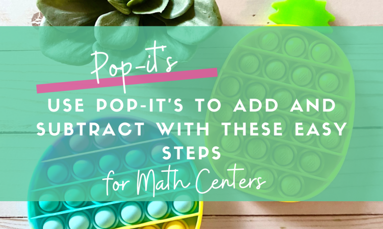 using pop-its for math centers